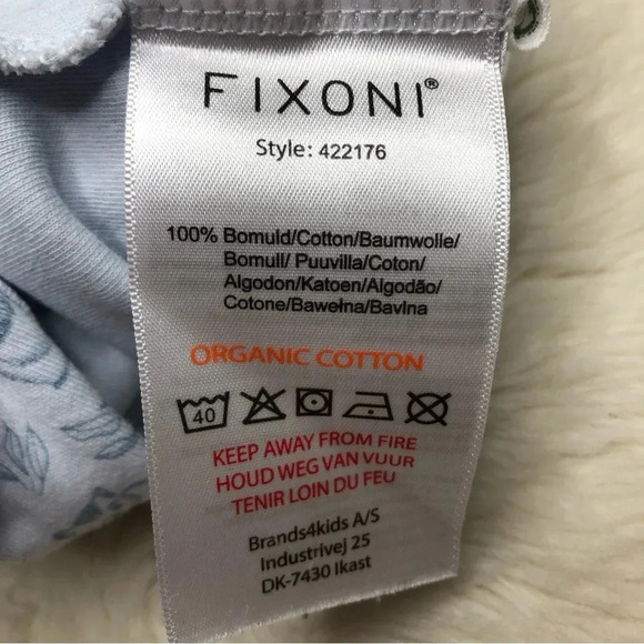 Fixoni Footed Onesie Pajamas Kangaroo / Koloa Snaps Blue Size 1-3 Months - Picture 8 of 16